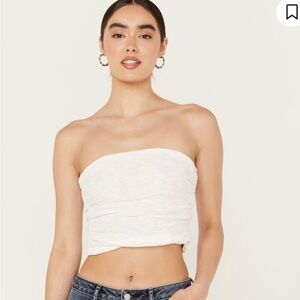 Free People Boulevard Ruched Cotton Tube Top Size XL
